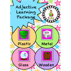 Adjective Workbook - Material (Plastic, Glass, Metal and Wooden)
